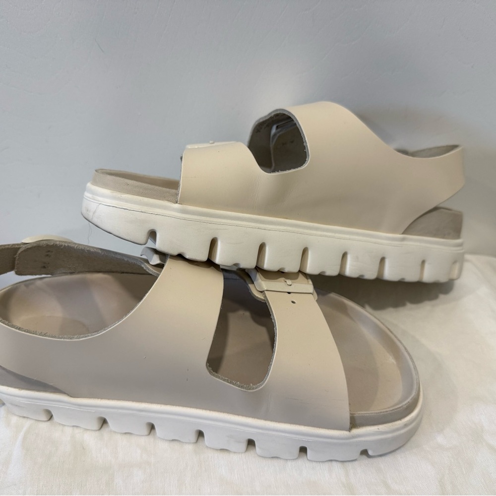 Birkenstock Platform Milano Cream Sandals